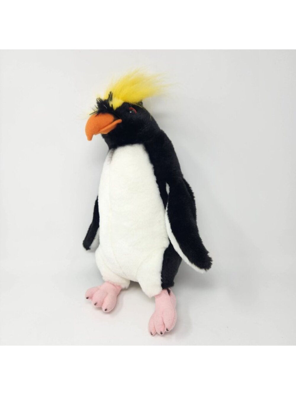 EdZOOCation Rockhopper Penguin Plush Toy With Yellow Crest Stuffed Animal 12in
